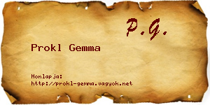 Prokl Gemma névjegykártya